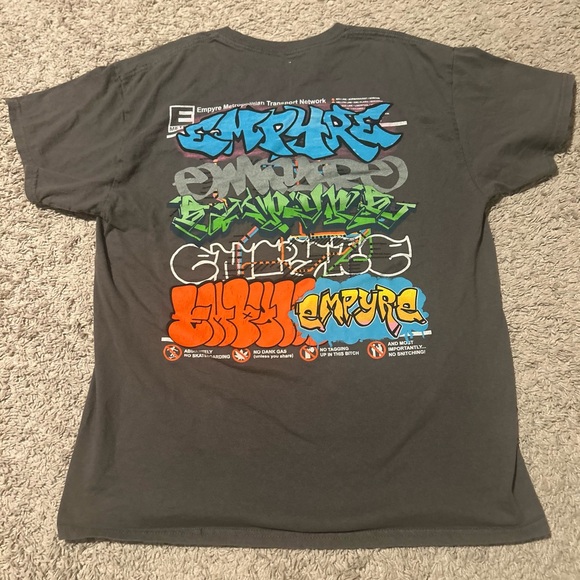 Empyre Charcoal Short-Sleeve Graphic Tee with Orange & White Logos - Picture 2 of 3